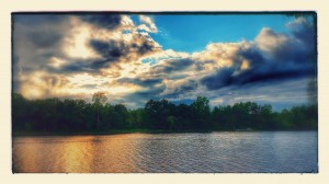 Red Blue Lake View